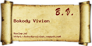 Bokody Vivien névjegykártya
